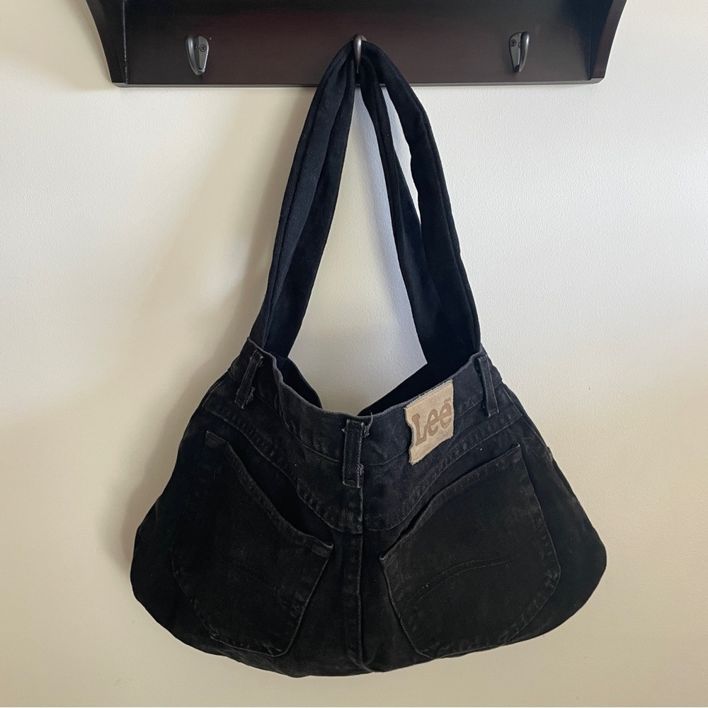 Handmade Vintage Lee Black Jeans Women's Bag